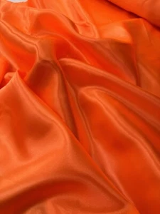 1 mtr neon orange light dress satin fabric.58” wide bridal, decorations,dress - Picture 1 of 6