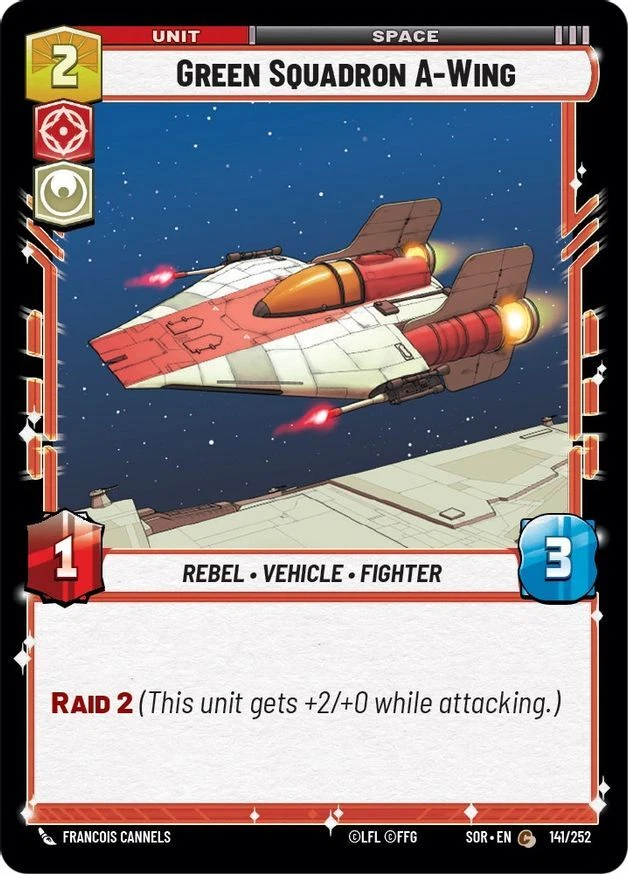 Star Wars Unlimited Green Squadron A-Wing (141/596) Spark of Rebellion casi nuevo Foto 1 de 1