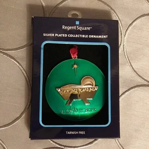 Regent Square Christmas Ornament "A Child is Born' Silver Plated. NIB  - Picture 1 of 4