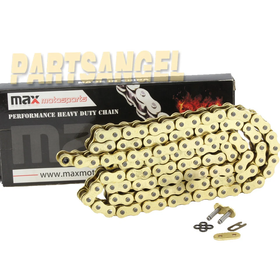 525 Gold O-ring Chain 116 Links for Suzuki GSXR 750 Triumph 675 Daytona BMW F650 - Image 1 of 3