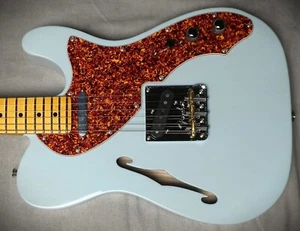 Fender American Professional II Telecaster® Thinline 2024 Trans Daphne Blue - Picture 1 of 13