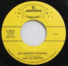 Rock 45 The Big Bopper - Big Bopper'S Wedding / Chantilly Lace On Mercury