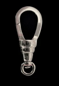 27mm 18k Large Solid White Gold Albert Pocketwatch Swivel Lobster Trigger Clasp - Picture 1 of 4