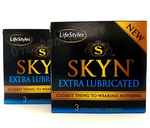 SKYN ® Extra Lubricated 2 Boxes of 6 Condoms * Non-latex Polyisoprene Sensitive - Picture 1 of 1