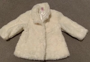 GIRLS 3T WHITE FAUX FUR JACKET COAT Gymboree NWOT - Picture 1 of 7