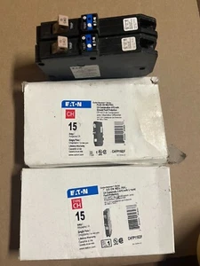 4 x CHFP115DF EATON CUTLER HAMMER 1P 15A DUAL FUNCTION AF/GF CIRCUIT BREAKERS - Picture 1 of 2