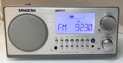 Receptor de radio Sangean WR-2 AM/FM/RDS sintonizador digital LCD roble sin control remoto probado Foto 1 de 4