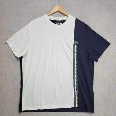 Camisa Deportiva Lacoste Para Hombres 2XL Colorblock Silicona Gator Tenis Camiseta Ultra Seca SS Foto 1 de 4