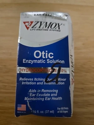 Solução enzimática otic cães e gatos 1% hidrocortisona alívio da coceira na orelha 1,25 oz NOVO - Imagem 1 de 4