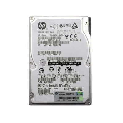 HP HDD Hard Disk 900GB SAS 2.5" FAT 10K RPM Refurbished NAS Hard Drive - Image 1 of 3