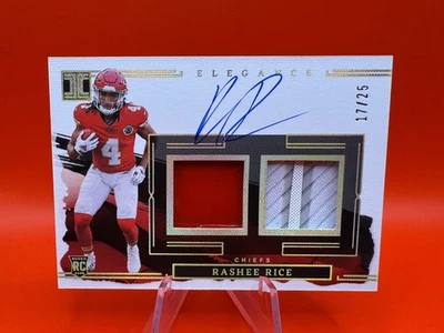 Rashee Rice 17/25 Rookie Glove Patch On-Card Auto RPA Panini Impeccable 2023 NFL - Image 1 of 4