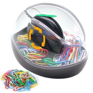 Paper Clip Holder, Magnetic Paper Clips Dispenser Holder with Colorful Paperc... - Picture 1 of 7