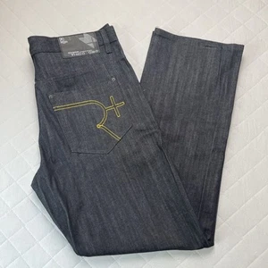 RocaWear Jeans Men’s 38 X 36 Original Fit Dark Wash Straight Leg Pocket Logo - Picture 1 of 14