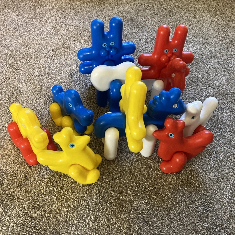 Bloques de construcción de enclavamiento de eslabones de plástico divertidos Ok Play de colección perro caballo Foto 1 de 4