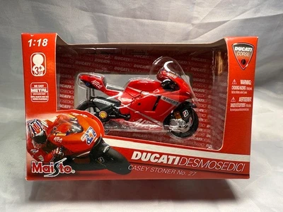 Nuevo en caja Maisto Ducati Desmosedici Moto GP #27 Casey Stoner 1:18 motocicleta diecast Foto 1 de 4