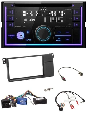 JVC Lenkrad USB 2DIN DAB Bluetooth CD Autoradio für BMW 3er E46 2002-2006 schwar - Bild 1 von 4