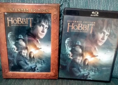 THE HOBBIT AN UNEXPECTED JOURNEY (BLU-RAY/DVD,2012, EXTENED EDITION, 3-DISC SET) - Image 1 of 4