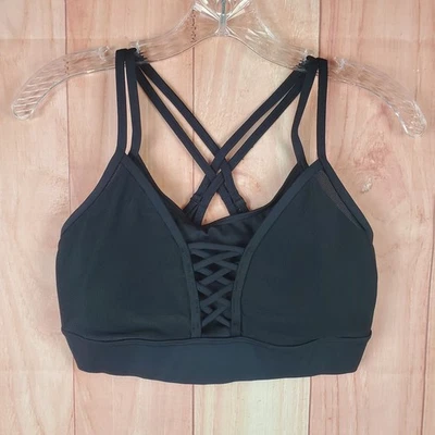 TYR Womens Sports Bra Sz M (8) Black Polyester Stretch Adjustable Strap Comfort - Image 1 of 4