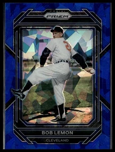 2023 Panini Prizm Bob Lemon Blue Ice Prizms Cleveland Indians #299 - Picture 1 of 2