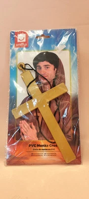 Monje Vicario Collar Cruz Dorada Sacerdote Vampiro Monja Disfraz Vestido Elegante Accesorio  Foto 1 de 2