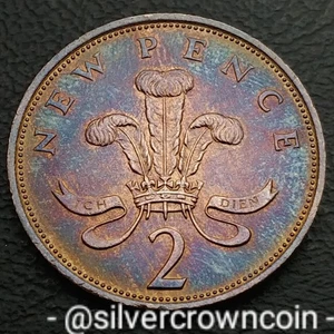 Great Britain 🇬🇧 UK 2 New Pence 1975. KM#916. Two Cents coin. Welsh Plumes. - Picture 1 of 7