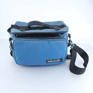 Estuche para cámara Minolta SLR bolsa azul grande vintage almacenamiento protector retro cielo - Imagen 1 de 10
