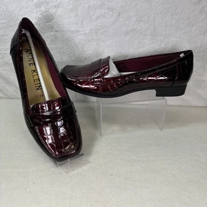 Anne Klein iFlex Deep Burgand Vittorio flache Loafer Slipper vegan Damen 7M neu ohne Etikett - Bild 1 von 18