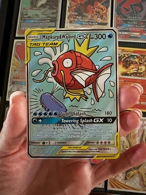 Magikarp & Wailord GX (Alternate Full Art) 161/181 Sm-Team Up Holo. - Image 1 of 3