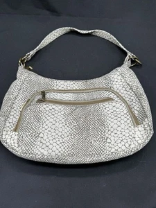 Snakeskin Print Purse /Shoulder Travel Bag Travelon Nylon Purple Interior - Picture 1 of 13