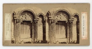 Victorian Stereoview 1850s The Prior's Door Ely Cathedral By Sedgfield - Picture 1 of 2
