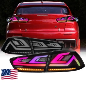 Luces traseras LED ahumadas Iluminación de animación RGB para Mitsubishi Lancer EVO X 08-17 - Imagen 1 de 12