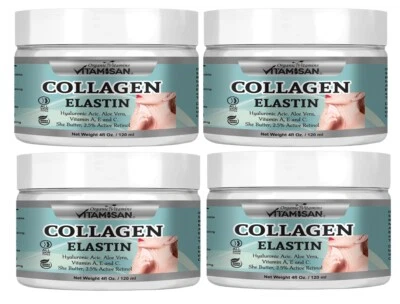 4 BIO COLLAGEN ELASTIN AGING SKIN  ANTI WRINKLE CREAM face vitamin cream  - Image 1 of 4