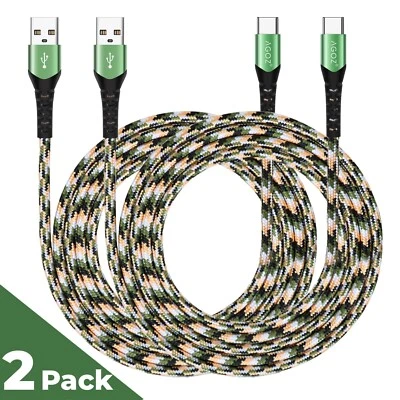 Paquete de 2 cables USB C verdes de carga rápida para iPad Pro Air, iPhone 15, iPhone 16 Foto 1 de 4