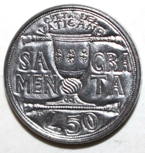 Vatican City 50 Lire Coin 1993 KM 246 John Paul II Catechism Sacramenta Fifty - Picture 1 of 2