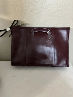 "Maletín vintage Galleria de cuero marrón 16"" correa para el hombro asas deslizables usado en excelente estado" Foto 1 de 4