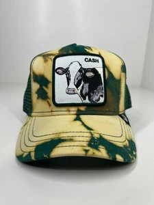 Goorin Bros Cash Cow Cap Hat Acid Wash green yellow adjustable one size fit most - Foto 1 di 14