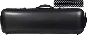UK Fiberglas Geigengehäuse sicher länglich 4/4 M-Etui schwarz Spitze - Bild 1 von 12
