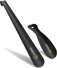 Metal Shoe Horn 2Pcs - 16.5 Inch Shoehorn Long Handled for Seniors Men - 7.5 Inc