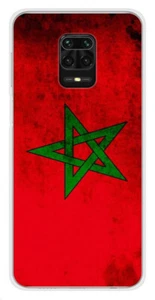 Coque en silicone imprimée compatible Xiaomi Redmi Note 9S Drapeau Maroc - Picture 1 of 3