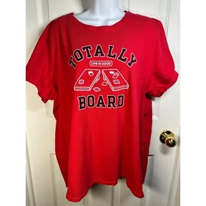 Life is Good Graphic Tee Totally Board Cornhole rot T-Shirt XXL - Bild 1 von 4