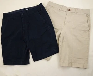 Lot 2 GAP and Express Mens shorts 29 Blue Khaki 10" and 12" inseams Uniform - Picture 1 of 8