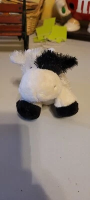 Ganz Webkinz Lil' Kinz Black & White Cow Plush Stuffed Animal - No Code - HM003 - Image 1 of 4