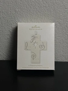 Hallmark Keepsake Ornament A Season To Believe Porcelain Cross 2012 - Picture 1 of 2