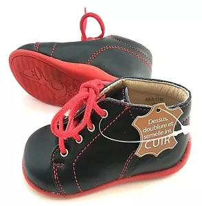 Bopy FLEXIBLE Leather baby shoe navy EURO 18 US 2 - Picture 1 of 7