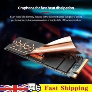 2pcs Thermal Copper Pad 0.2mm Light Thin Cooler for M. 2 Nvme SSD (B) - Afbeelding 1 van 9