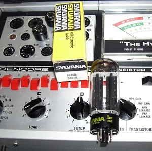 Sylvania 5U4GB piastre nere USA tubo raddrizzatore NOS NUOVO CON SCATOLA NUOVO forte bilanciato - Foto 1 di 2