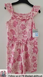 Girls Age 3-4 Adapted G tube / Feeding tube Romper - Picture 1 of 4