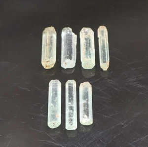 Raw Blue Aquamarine Pencil Rough Lot, March Birthstone, Blue Aquamarine Rough - Picture 1 of 5