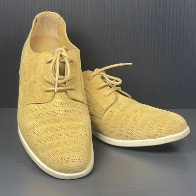 Oxford Born Golden Tan de gamuza perforada con cordones para mujer talla 11 Foto 1 de 4