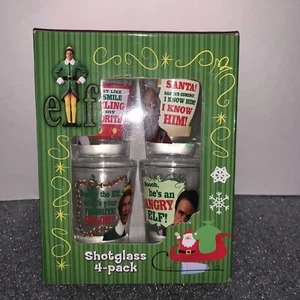 ELF la Película Serie Coleccionista Vasos de Pinta con Cotizaciones Paquete de 4 NUEVO en Caja - Imagen 1 de 7